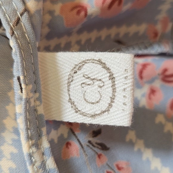 Blue Ruffled Floral Tank Top - Picture 5 of 6